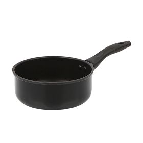 2 qt Non-Stick Aluminum Saucepan, Black