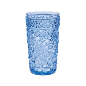 Paisley Acrylic Glasses Drinking Set of 4 Hi Ball (17oz), Plastic Drinking Glasses, BPA Free Cocktail Glasses, Drinkware Set, Drinking Water Glas