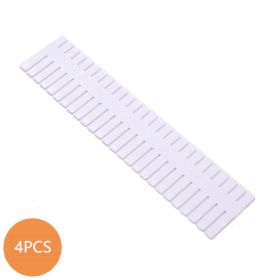 4 PCS Adjustable Drawer Dividers Plastic Storage Drawer Dividers DIY Grid Drawer Organizer Dividers Organization Tools Socks Underwear Makeup Clo (Color: Purple)